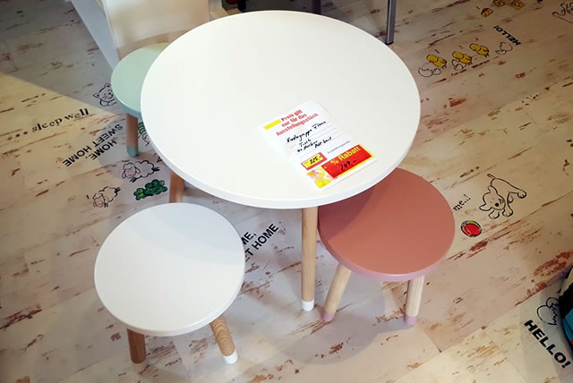 Kindergruppe Tischgruppe  Flexa 5-teilig MDF-bunt