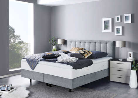 Boxspringbett Z20833-1 - modern, grau